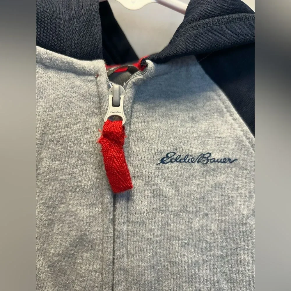 Eddie Bauer Black and Gray Kids Hoodie